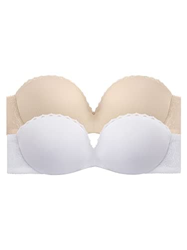 Vanity Fair Women's Gel Touch Padded Strapless Push Up Bra