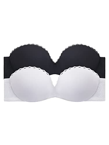 Vanity Fair Women's Gel Touch Padded Strapless Push Up Bra