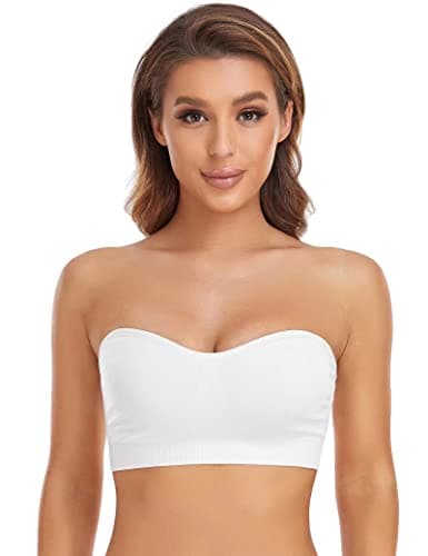 Wireless Silicone Padded Bandeau Bra for Women