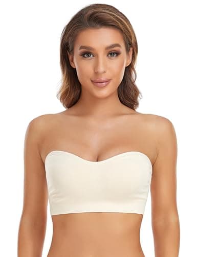 Wireless Silicone Padded Bandeau Bra for Women