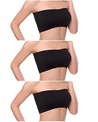 Venbond Women's Seamless Strapless Padded Bralette 3-4 Packs