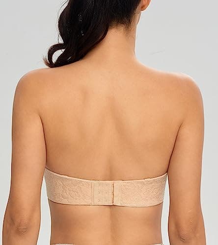 Jacquard Strapless Bra for Large Bust