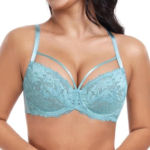 Sparkly Sexy Plus Size See-Through Bras for Women