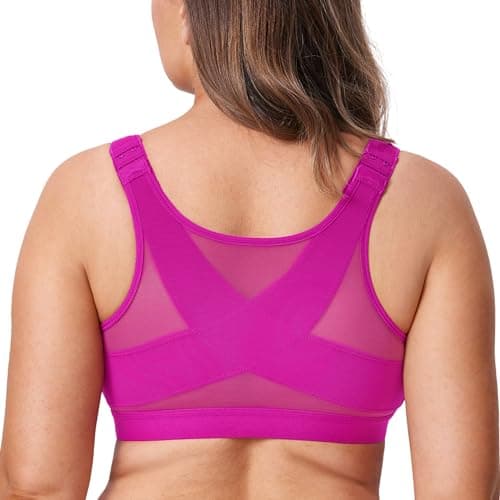 Front Closure Posture Wireless Back Support Bra for Women