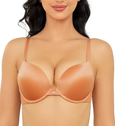 Wingslove Comfortable Everyday Push Up Plunge Bra with Padded Underwire