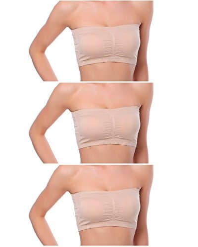 Venbond Women's Seamless Strapless Padded Bralette 3-4 Packs