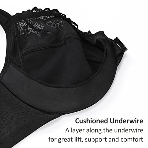DELIMIRA Women's Plus Size Front Closure Lace Bras