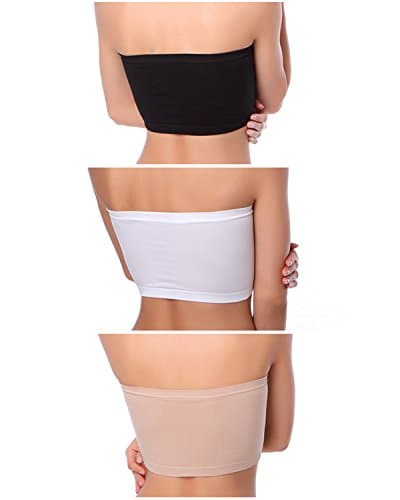 Venbond Women's Seamless Strapless Padded Bralette 3-4 Packs