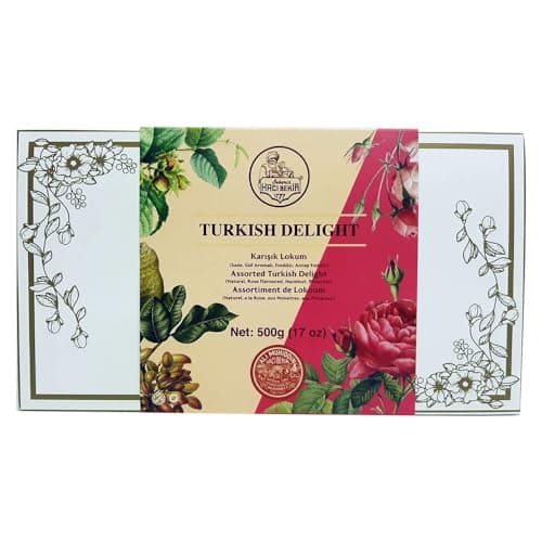 Exclusive Haci Bekir Turkish Delight Assorted - 1.1 lb (500 grams) for Sweet Lovers