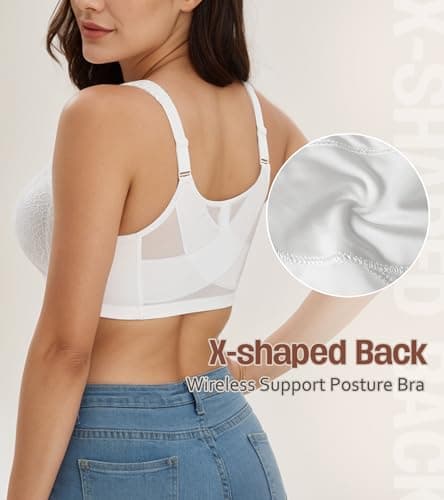Front Closure Posture Bra for Comfortable Back Support