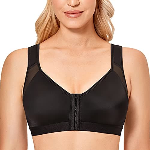 Front Closure Posture Wireless Back Support Bra for Women