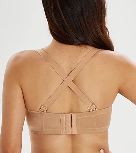 Smooth T-Shirt Strapless Bra (32DD, Pecan)