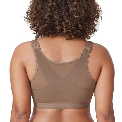 Front Closure Posture Wireless Back Support Bra for Women