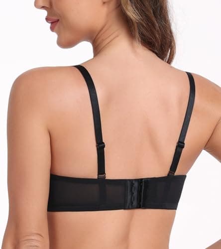 Sparkly Sexy Plus Size See-Through Bras for Women