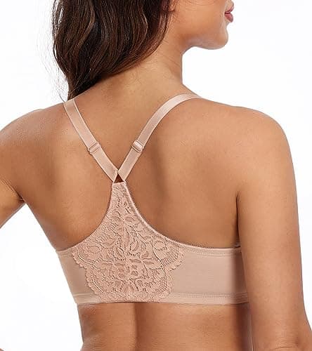 Plunge V Neckline Racerback Plus Size Everyday Bras