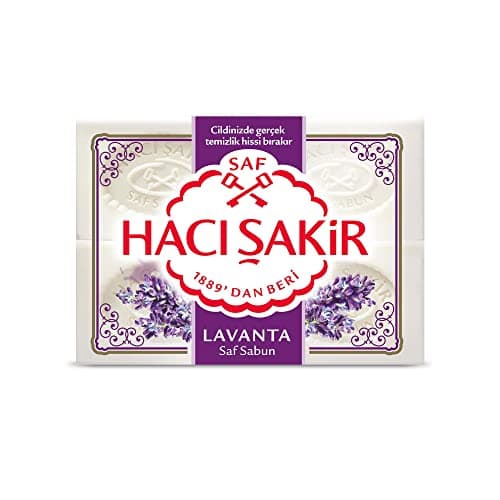 hacisakir Pure Lavender Soap 4x150g Turkish, Set of 2, total 2lb