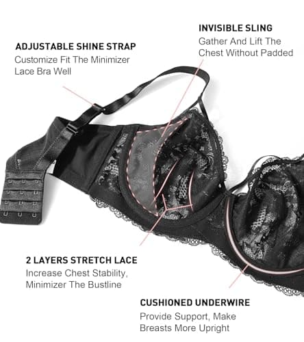 Sparkly Sexy Plus Size See-Through Bras for Women