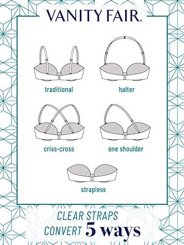 Vanity Fair Women's Gel Touch Padded Strapless Push Up Bra