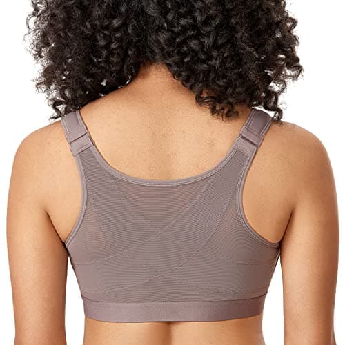 Front Closure Posture Wireless Back Support Bra for Women