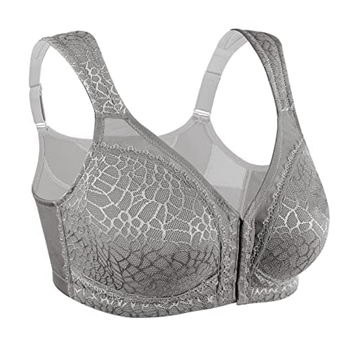 Wireless Comfy Back Support Bra (Grey, 36D)