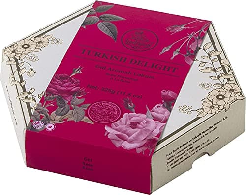 Haci Bekir Turkish Delight: Rose & Lemon Vegan Gummy Candy - 300g Gourmet Pack