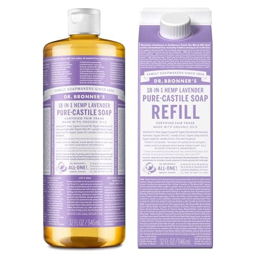 Dr. Bronner's Regenerative Organic Peppermint Liquid Soap - 32oz Refill Carton